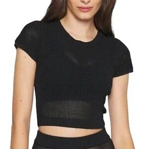 good american mesh crop top